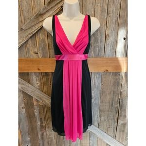 Ruby rox size small pink black Lined casual sleevless dress #